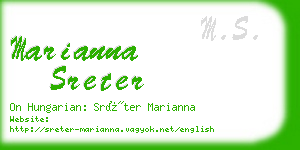 marianna sreter business card